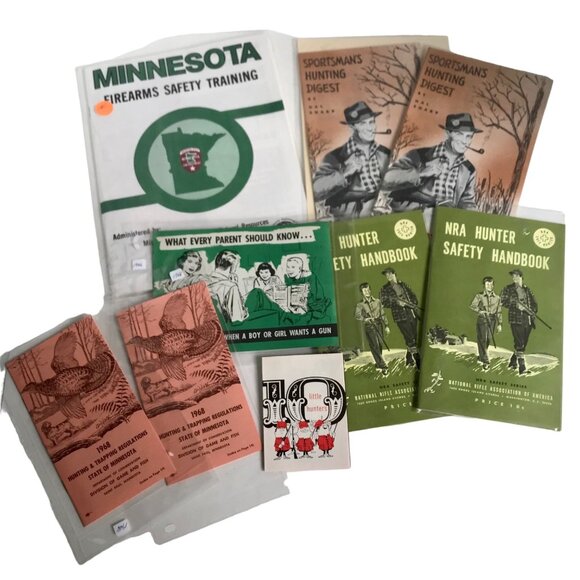 Vintage Hunting Ephemera Lot 1968 MN Hunting Regulations NRA Firearm Safety - Picture 1 of 9